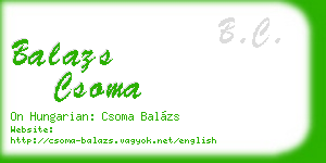 balazs csoma business card